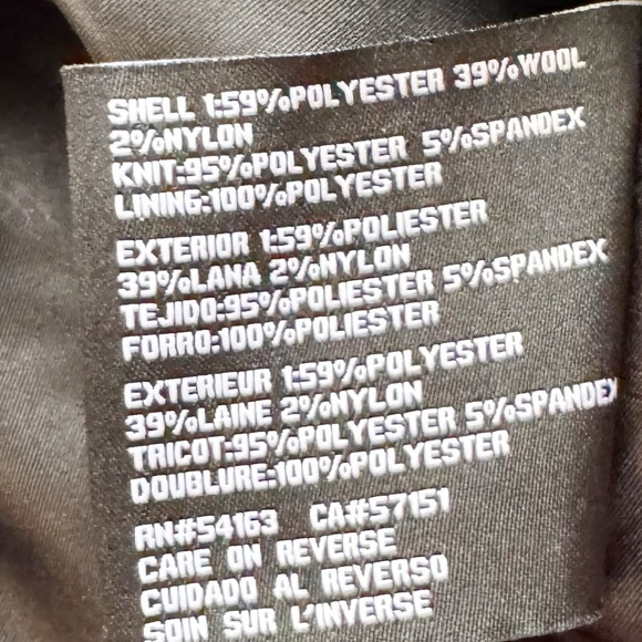 Guess Black and White Snap Closure Detachable Knit Collar Coat Size XL Classic - Picture 11 of 12